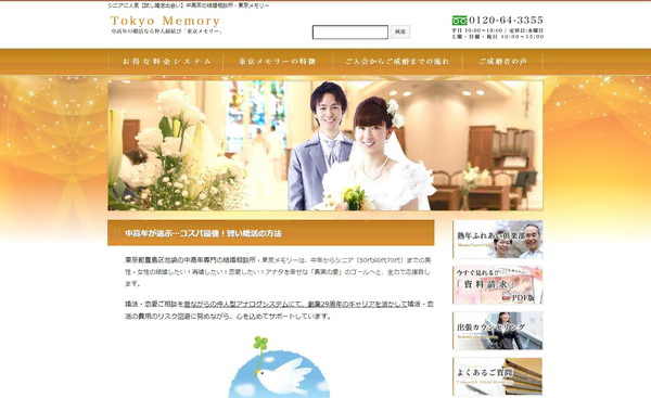 東京メモリーの公式HPキャプチャ